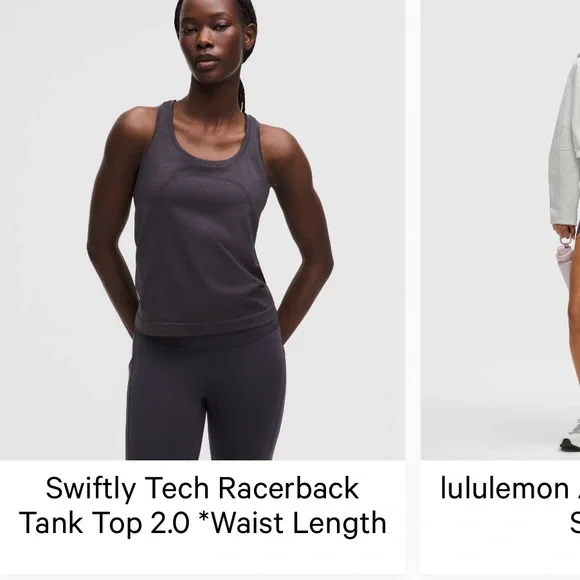 lululemon swiftly tech racerback tank top 2.0 waist length - Picture 10 of 11